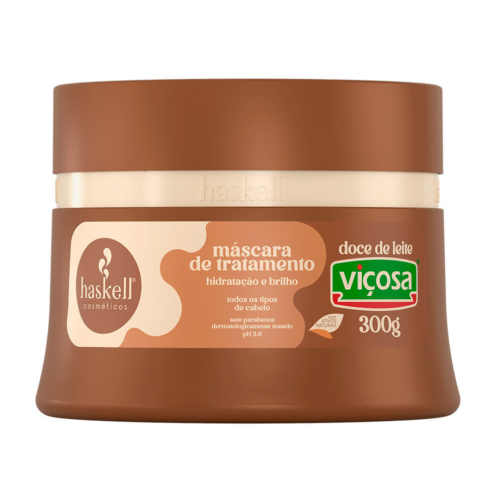 Máscara de Tratamento Haskell Doce de Leite Viçosa Hidratação e Brilho 300g em Oferta na Shopee