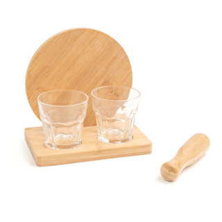 Kit Bar Em Bambu - Oikos em Oferta na Shopee