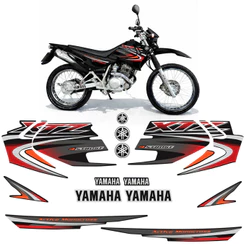 Kit Adesivos Para Moto Yamaha Xtz 125 2005 Laterais Completo