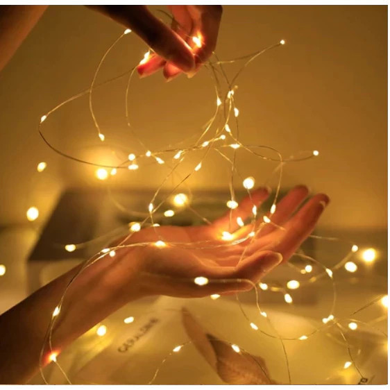 Fio Fada Luminária Pisca Natal Led Decoração Cordão Luz Buquê Brilho Luz Festa Jogo Aniversário Achadinhos