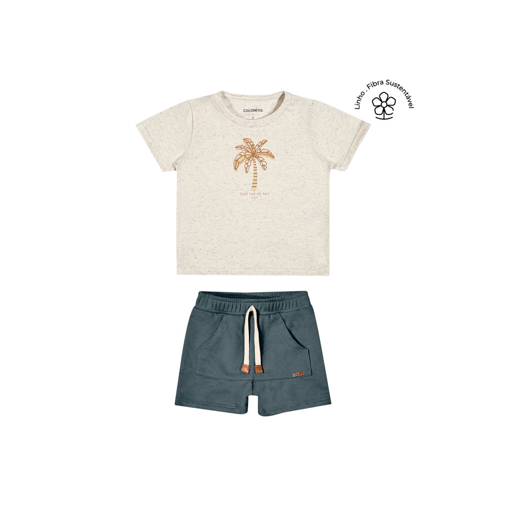 Conjunto Bebê Menino Palmeira Puff Colorittá Bege em Oferta na Shopee
