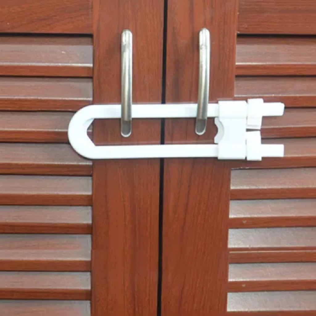 Kit 5 Und Trava Portas Segurança Bebe Tranca Porta Dupla Geladeira Armarios Anti Crianca