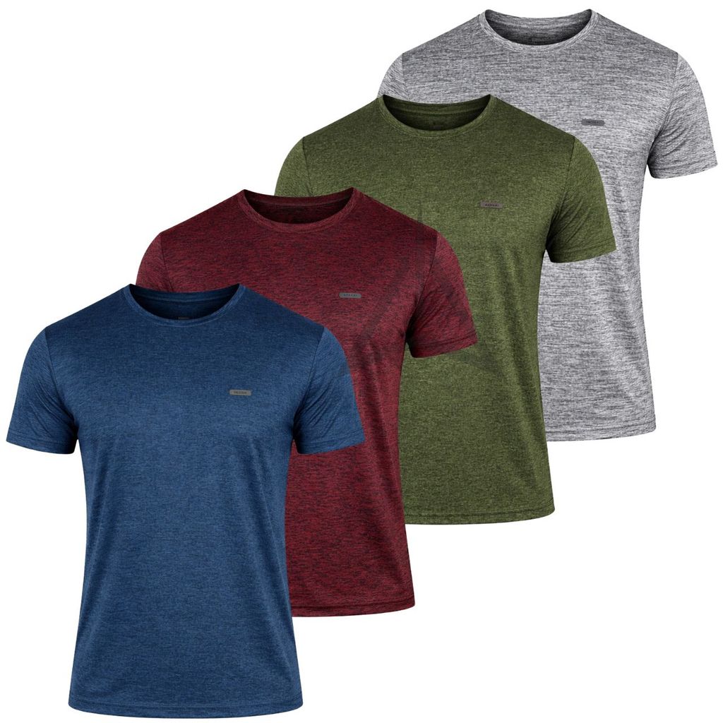 4 Camisetas Malha Fria Masculinas Kit DryFit Camisa Treino Academia em Oferta na Shopee