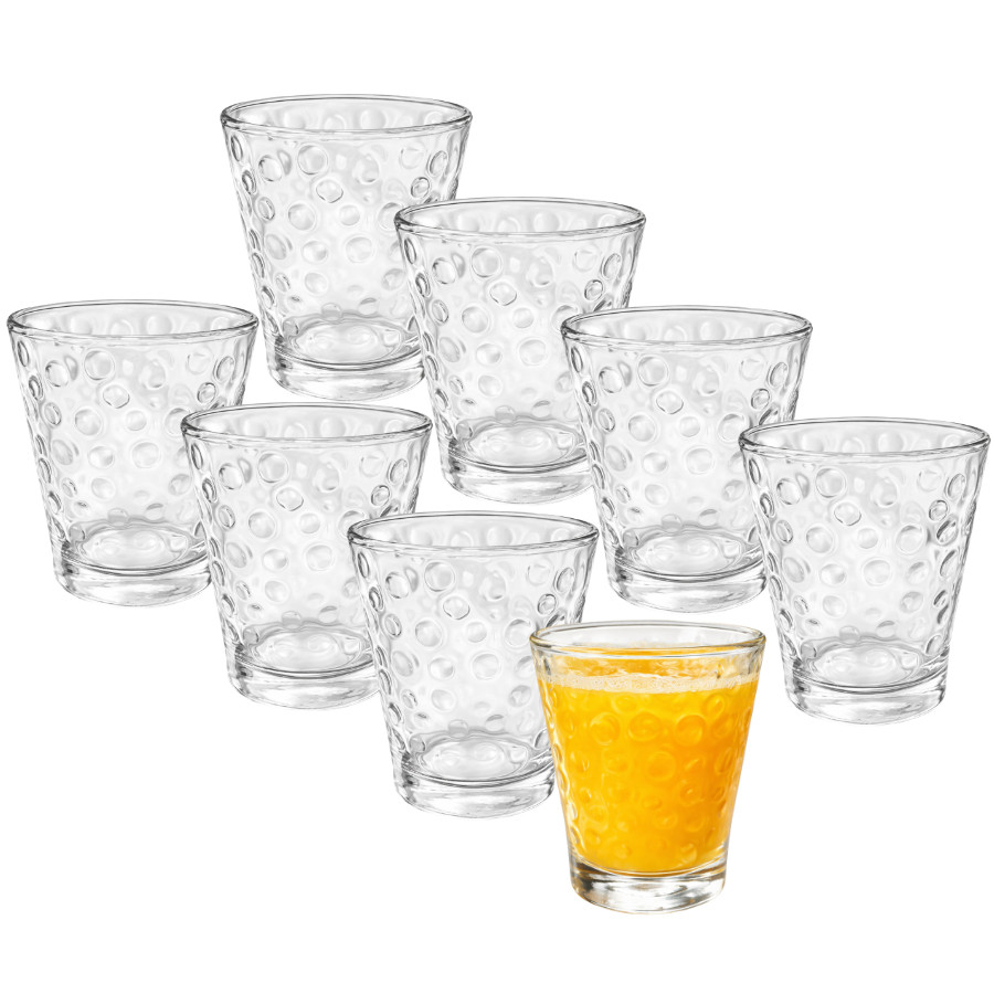 Kit 8 Copo Caipirinha Baixo Drinks Whisky Vidro Caldereta 350ml