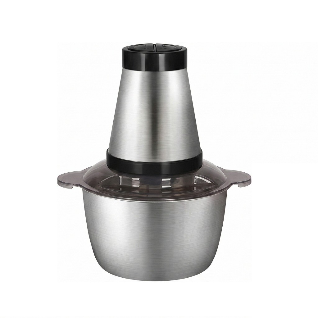 Kitchen Expert Processador de Alimentos Elétrico 2L Triturador Carne Legumes Aço Inox 250W 4 Lâminas 110V