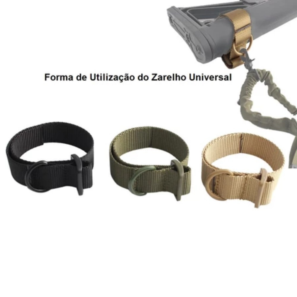 Bandoleira Universal Airsoft - Estilo Coronha Madeira com Gancho Metal para Carabina e Rifle
