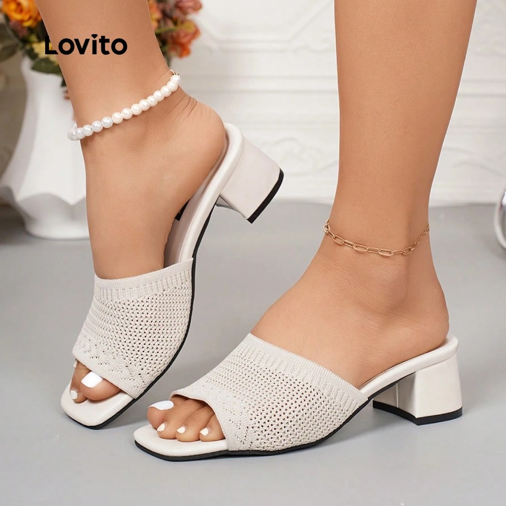 Lovito  Saltos Casuais de Malha para mulheres LFAS5032 em Oferta na Shopee