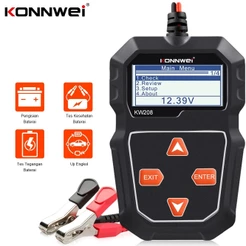 KONNWEI KW208 12V Testador De Bateria Automotiva 100-2000 CCA Analisador Digital
