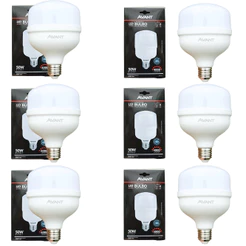 Kit 6 Lâmpadas LED Avant 50W High Power 4000lm Luz Branca 6500K Bivolt Base E27 Alta Iluminação