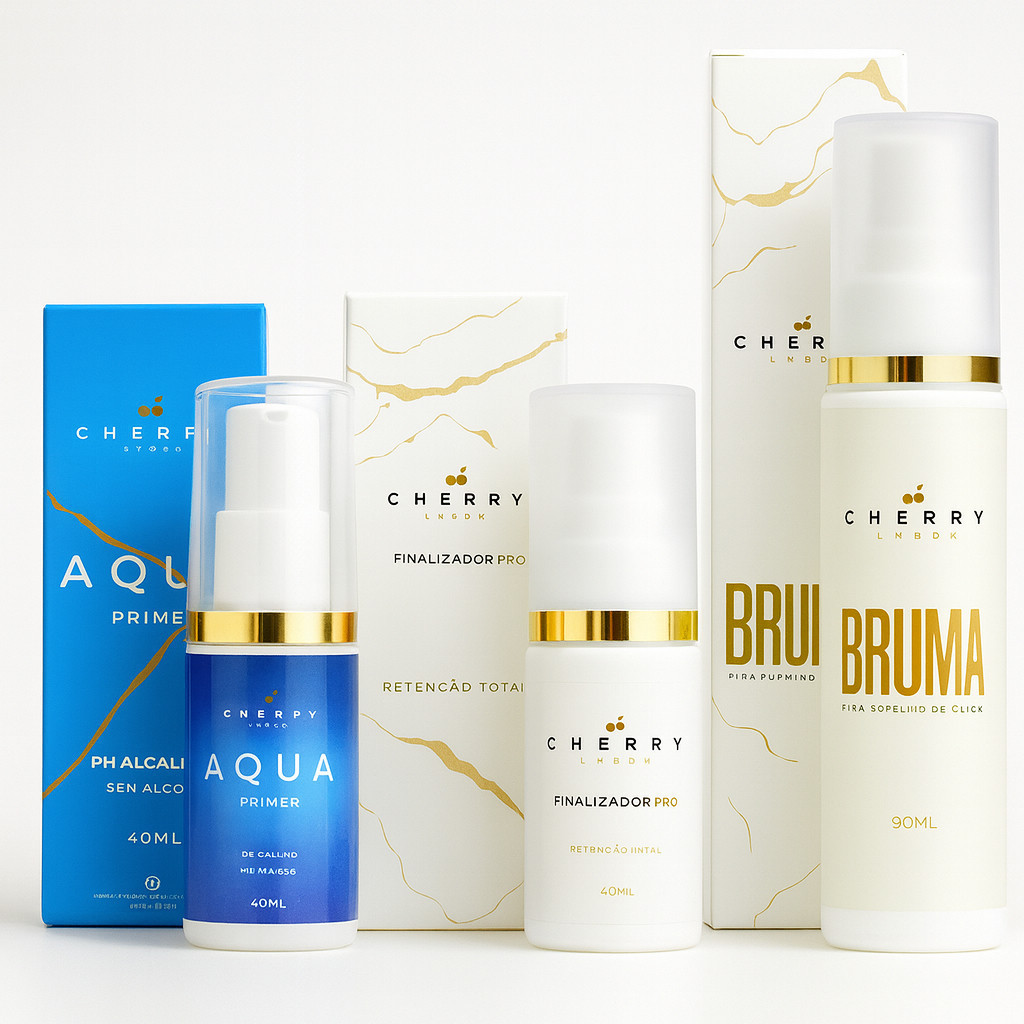 Kit Para Extensão De Cílios Cherry Lash Acqua Primer + Bruma + Finalizador Pro Retenção Alongamento em Oferta na Shopee