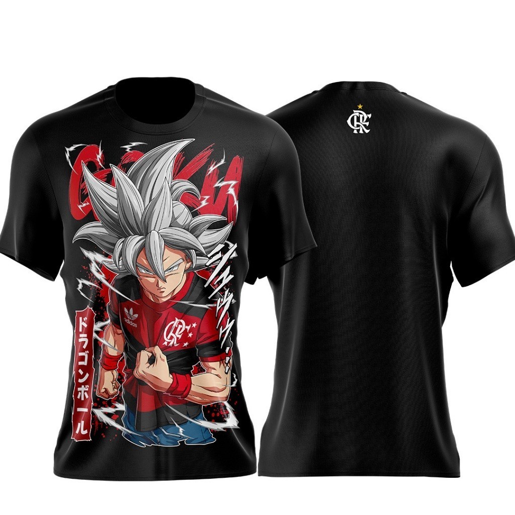 Camiseta Camisa Masculina Goku Torcedor Blusa Times de Malha 100% Algodão Envio Imediato