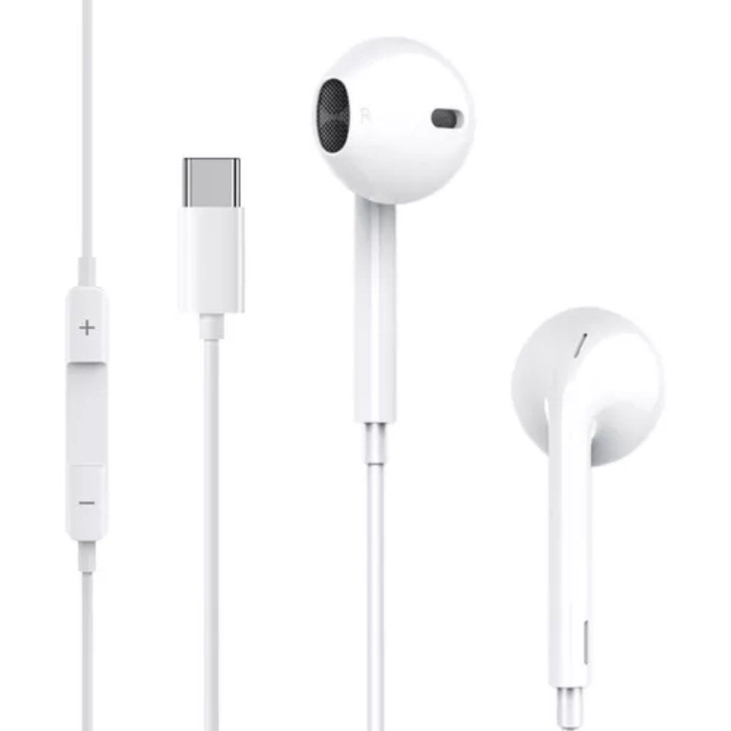 Fone De Ouvido com fio Tipo C Com Microfone Para iPhone 15 16 S10 S20 S22 S24 Branco em Oferta na Shopee