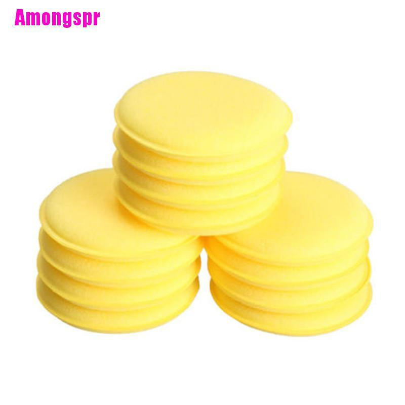 Amongspr 12pçs Esponja De Espuma Aplicadora De Cera / Polimento Para Limpeza De Veículos / Carro