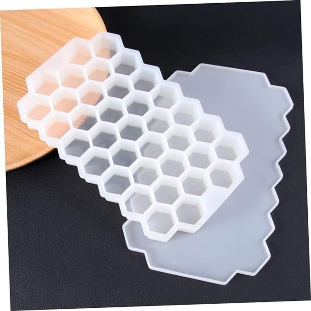 Forma De Gelo 37 Cavidades Silicone 20x12x2,1 Formato De Favo De Mel Com Tampa Multiuso Molde De Gelo Papinhas e Doces