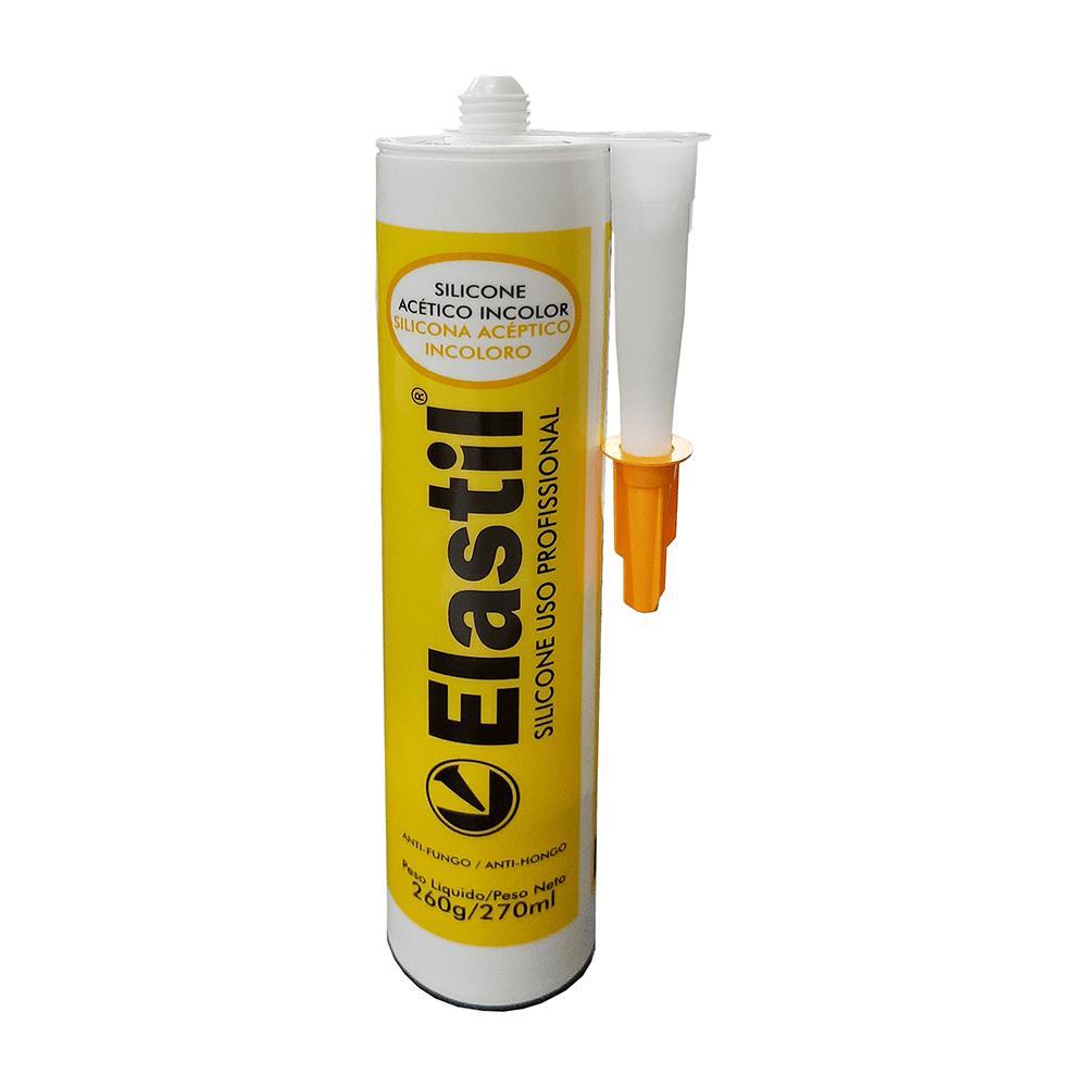Silicone Elastil Acetico Incolor 270gr