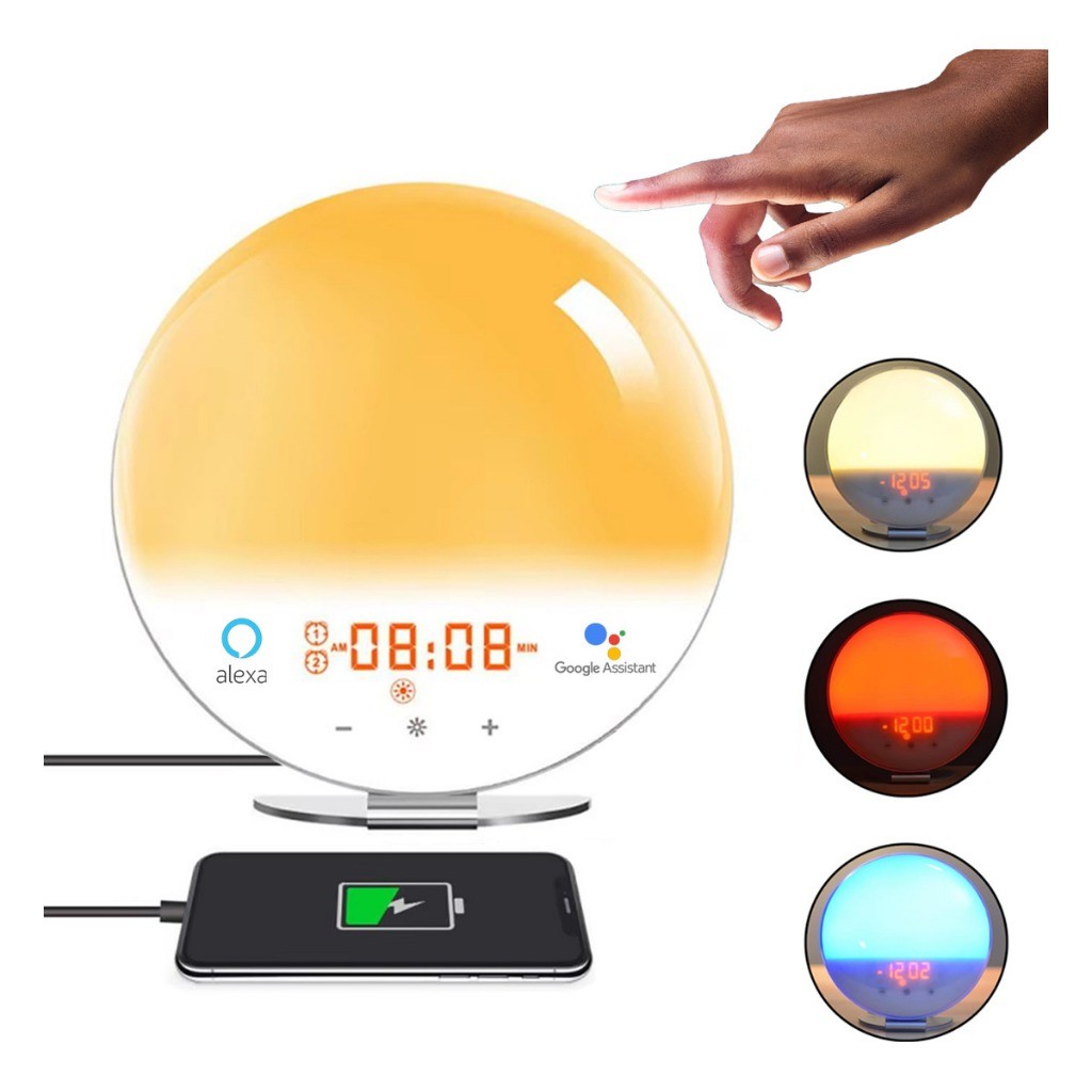 Luminária De Mesa Abajur Inteligente Radio Wifi Smart Alexa Led Quarto Criança Cyl6803