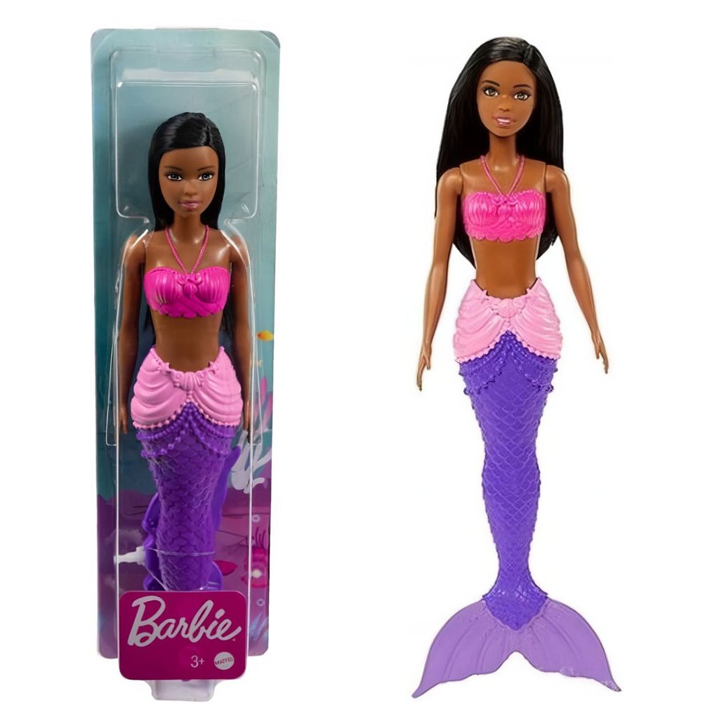 Boneca Barbie Dreamtopia Sereia Básica Negra HGR06 - Mattel
