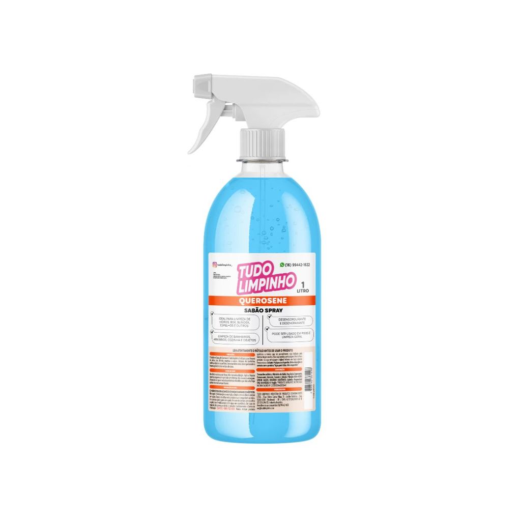 Sabão spray de Querosene 1 litro Tudo Limpinho