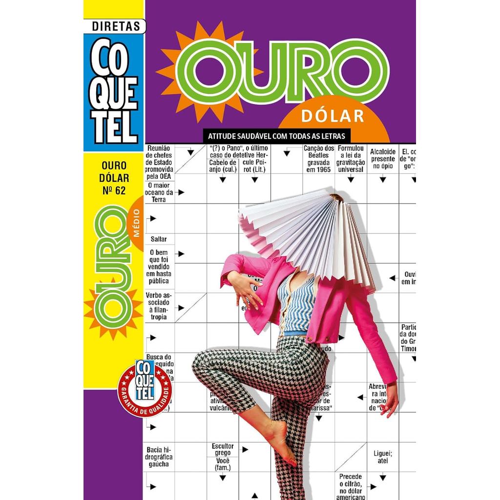 Palavras-Cruzadas Diretas Coquetel Ouro Dólar 62 | Nível Médio