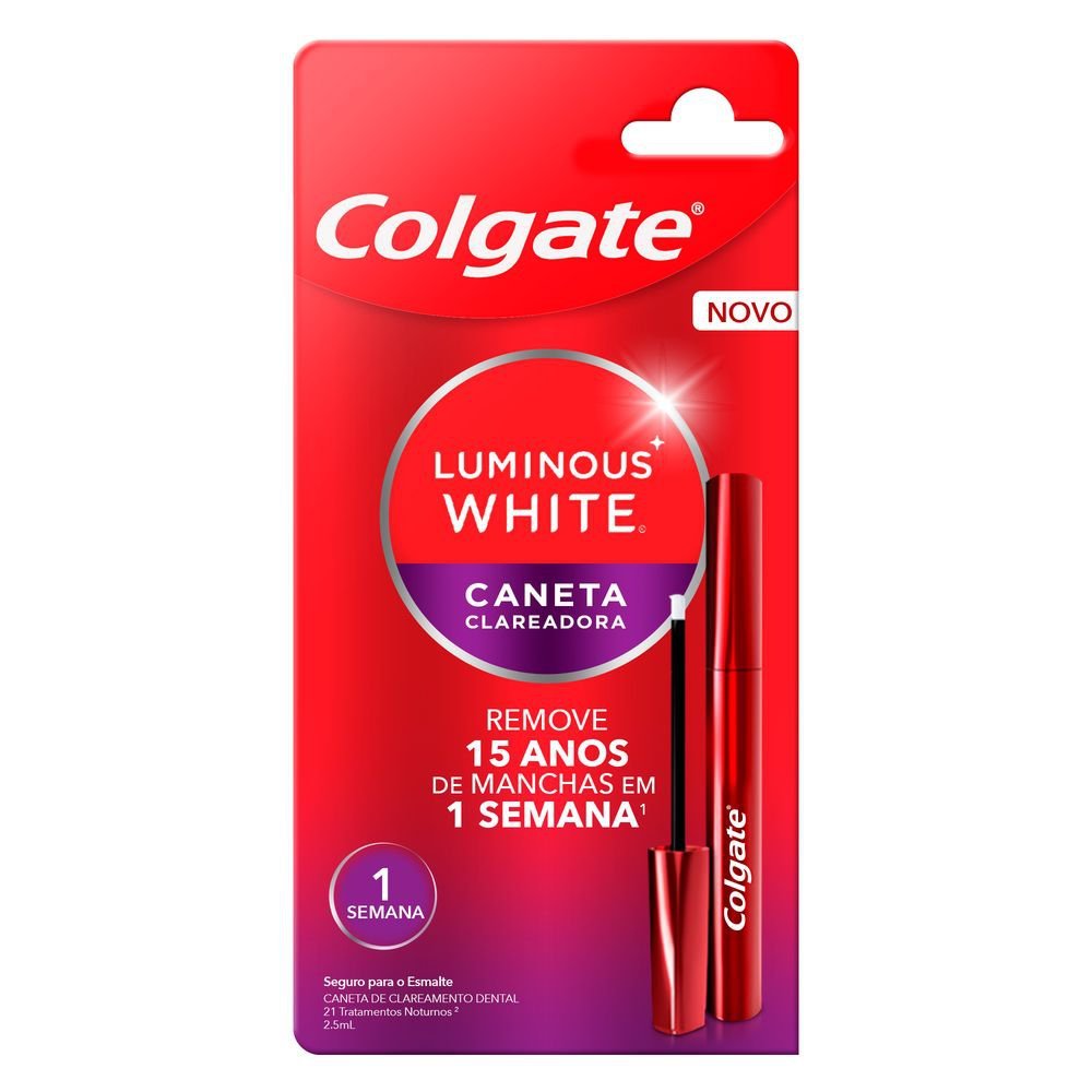 Colgate Luminous White Caneta Clareadora Dental 2,5ml em Oferta na Shopee