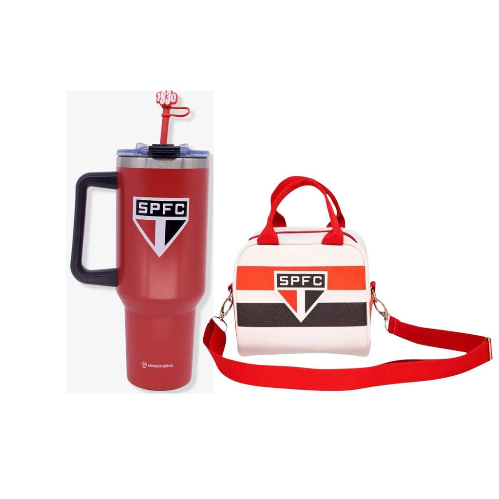 COMP Kit Copo + Lancheira Térmica  São Paulo F.C.