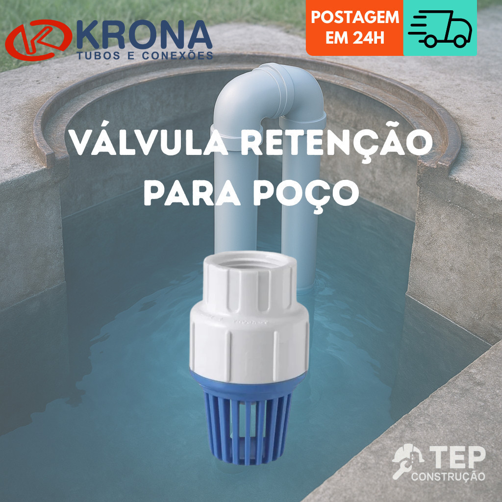 Valvula Retençao Para Poço 3/4'' - Krona em Oferta na Shopee