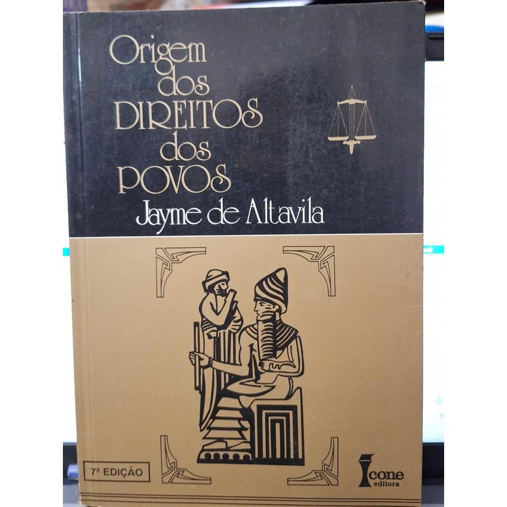 A Origem dos Direitos dos Povos autor Jayme de Altavila