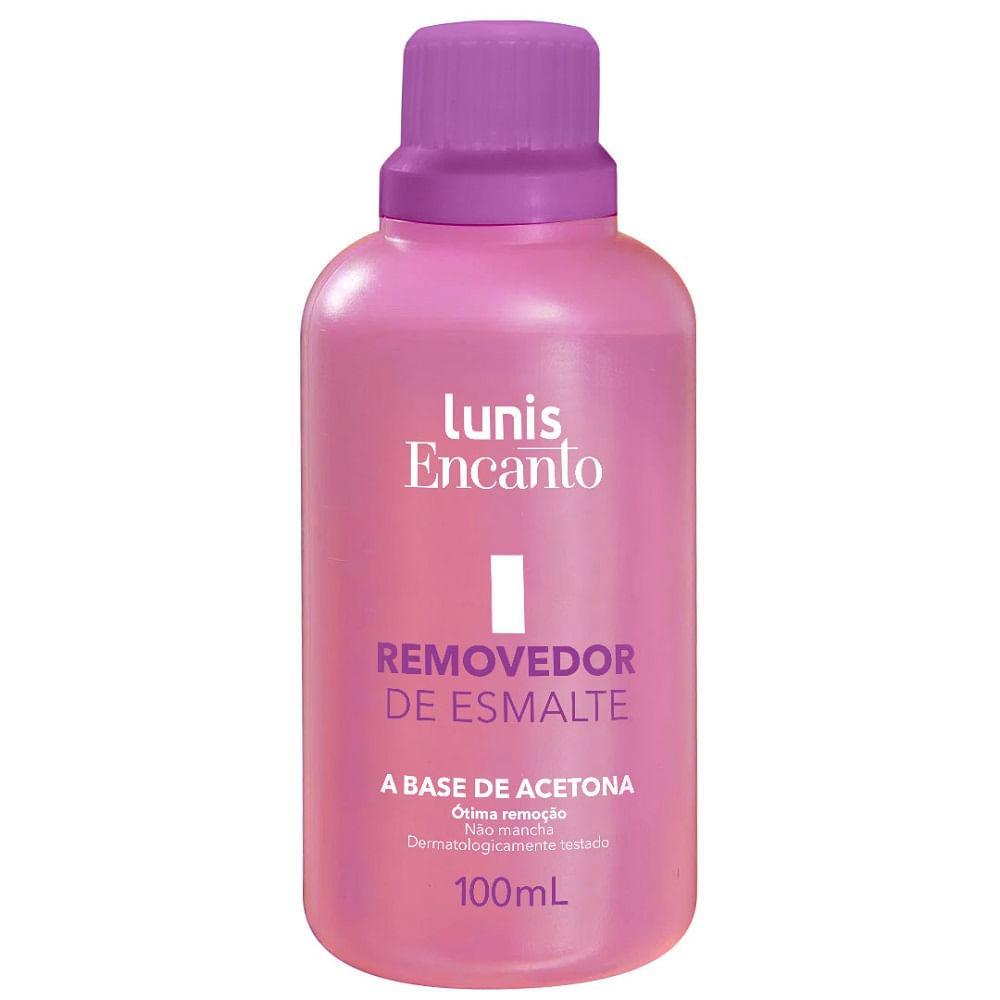 REMOVEDOR ESMALTE LUNIS ENCANTO 100ML COM ACETONA