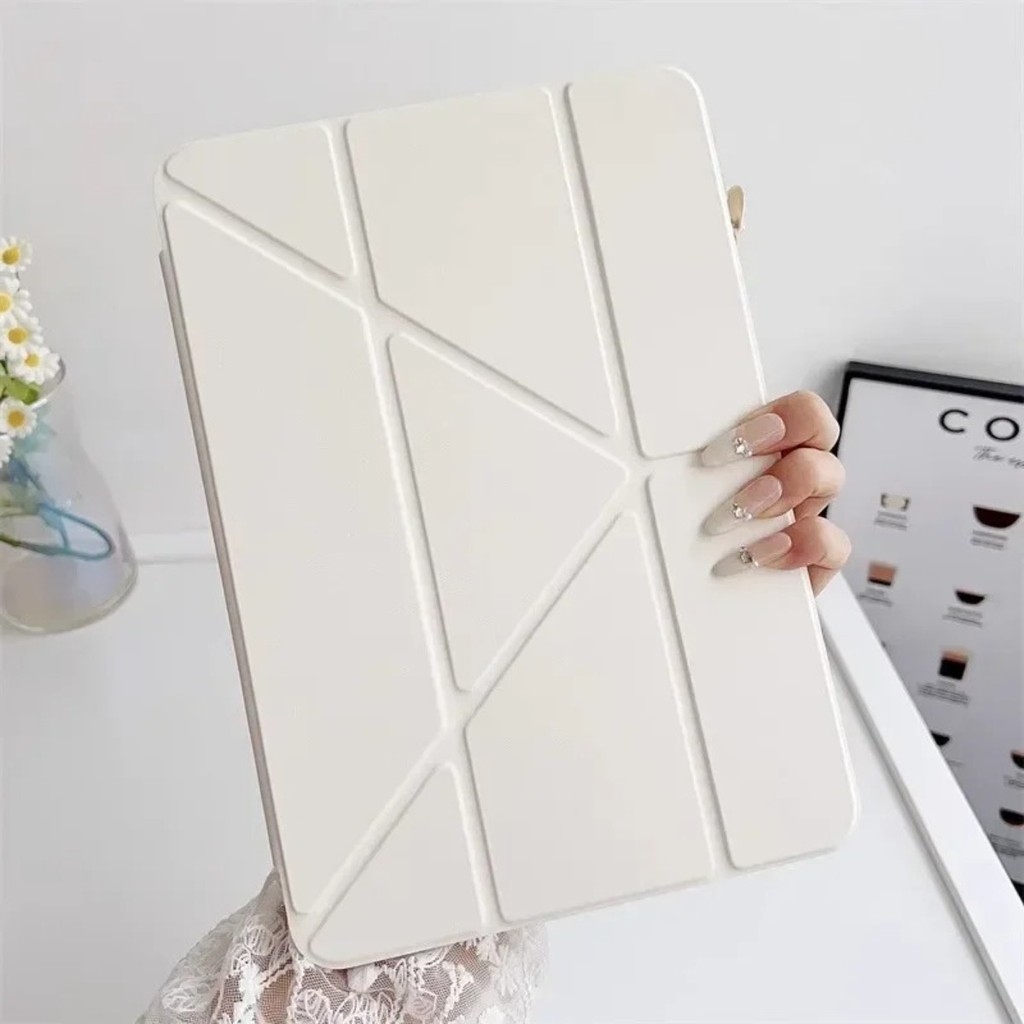 Capa Y dobrar acrílica compativel Tab IPAD 10 geração A16 7 8 9 AIR 3 4 5 10.2 10.5 10.9 POL PRO 11 com slot para caneta