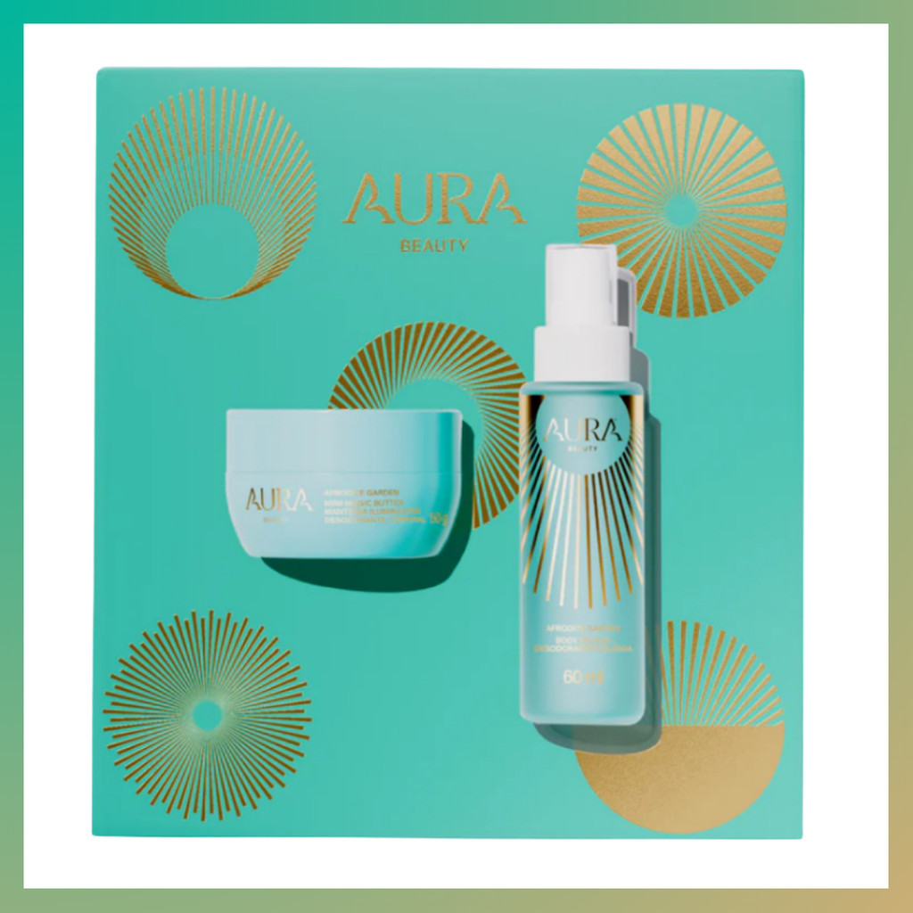 Kit Mini Afrodite Garden Aura Beauty Manteiga (50g) + Body Splash (60ml)