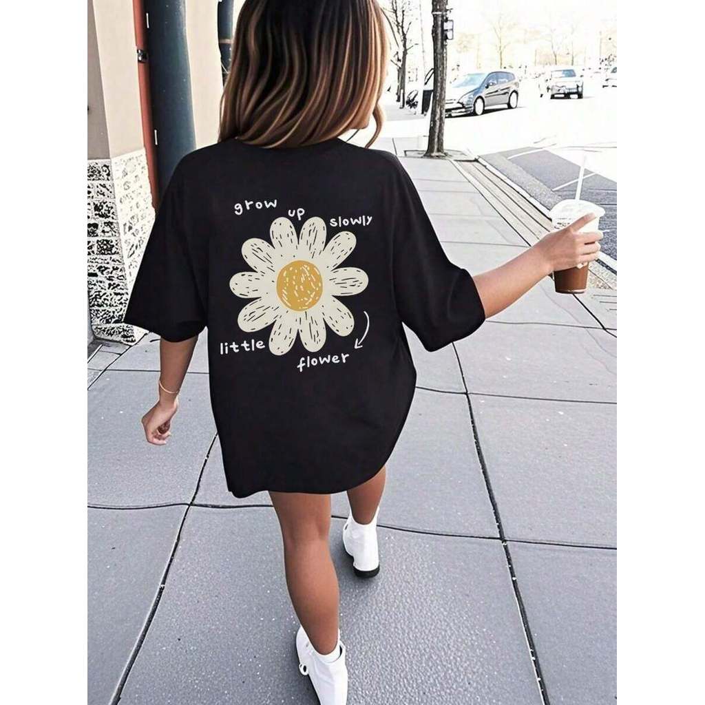 Camiseta infantil e juvenil para meninas com estampa nas costas casual e moderna 100% algodão blusa feminina
