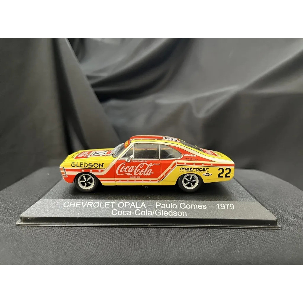 Miniatura Opala  Paulo Gomes 1979 Coca-cola/gledson 1:43 Ixo Amarelo