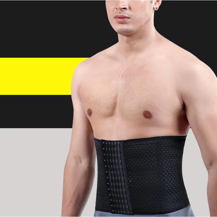 Cinta Abdominal Masculina – Ajustável, com Suporte Lombar para Redução da Barriga