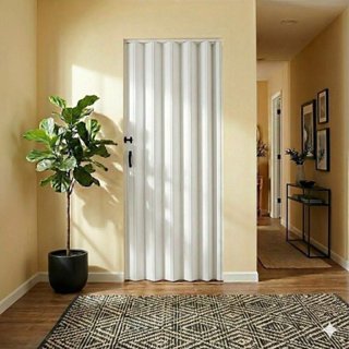 Kit 2 Portas Sanfonada de Pvc 210cm X 100cm Belplast Branco em Oferta na Shopee