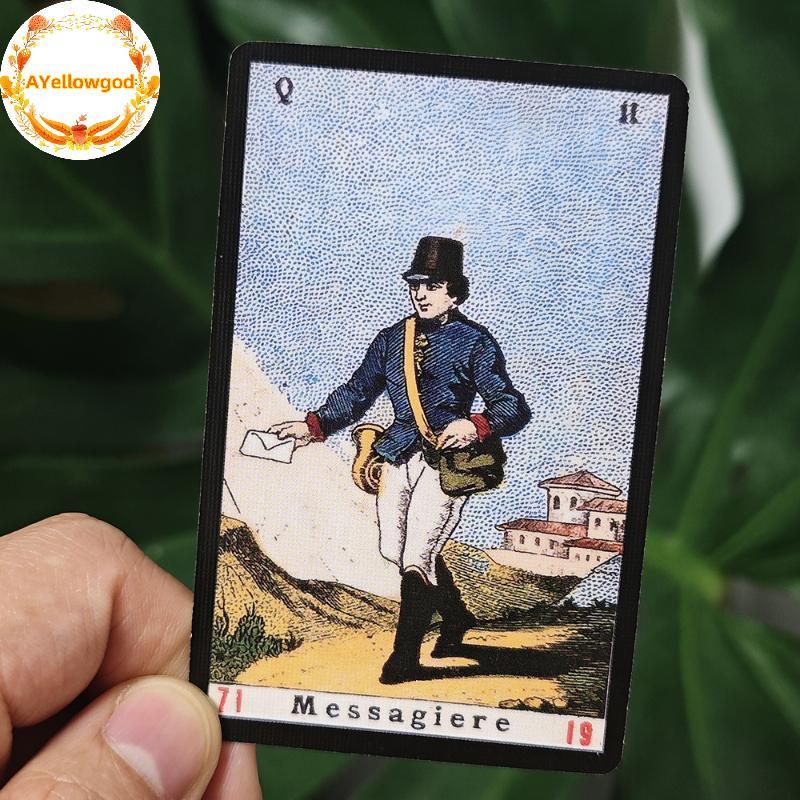 AYellowgod 52 Pcs Oracle Síbil Cards 9 * 6cm Todos Os Dias Deck Sibilla Italiano Para Jogo De Festa , Presente De Aniver