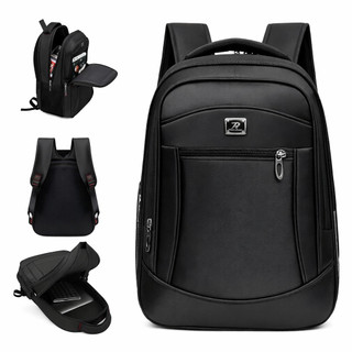 Mochila Profissional Grande Capacidade Preto Notebook Impermeável De Trabalho Escolar Universitária