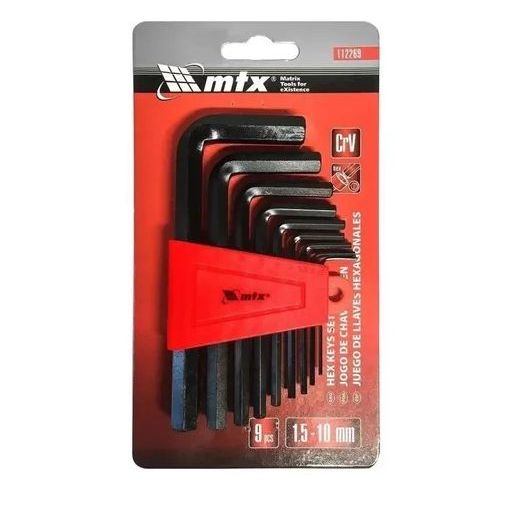 JOGO CHAVE ALLEN CURTA 1,5 10MM 9 PCS MTX