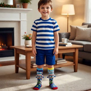 Meias Menino Garoto Infantis Com Estampa 3D De Desenhos Animados - Meias Até O Joelho, Divertidas, Coloridas E Perfeitas em Oferta na Shopee