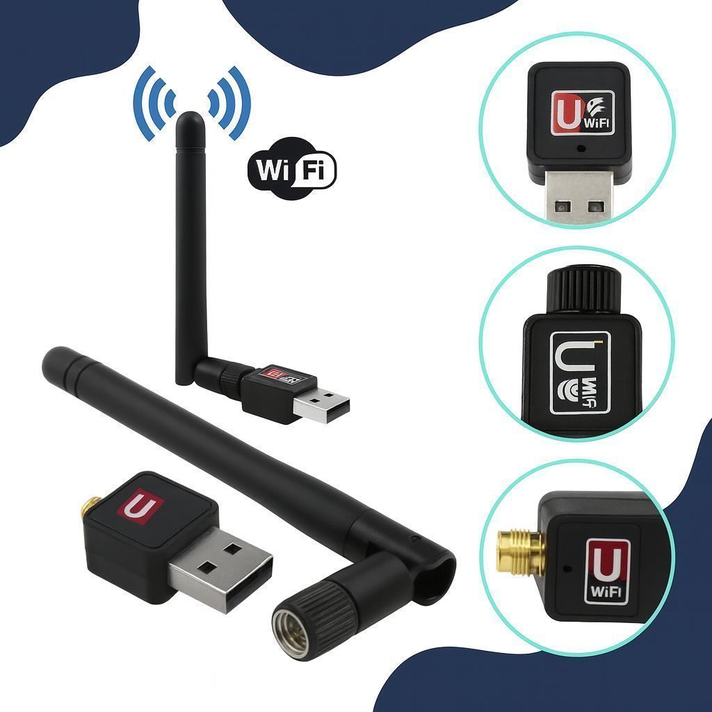 Antena Adaptador Wifi Usb Wireless 1800mbps Com Antena Pc Notebook