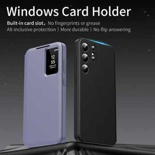 Para Samsung Galaxy S26 S25 S23 S22 Ultra S25 Plus S24 FE A55 A56 A17 A26 A14 Capa Smart View Janela Carteira De Couro P em Oferta na Shopee