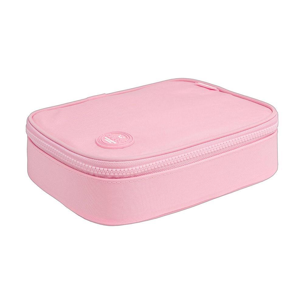 Estojo Box Baú Escolar Happy Liso Rosa Tilibra