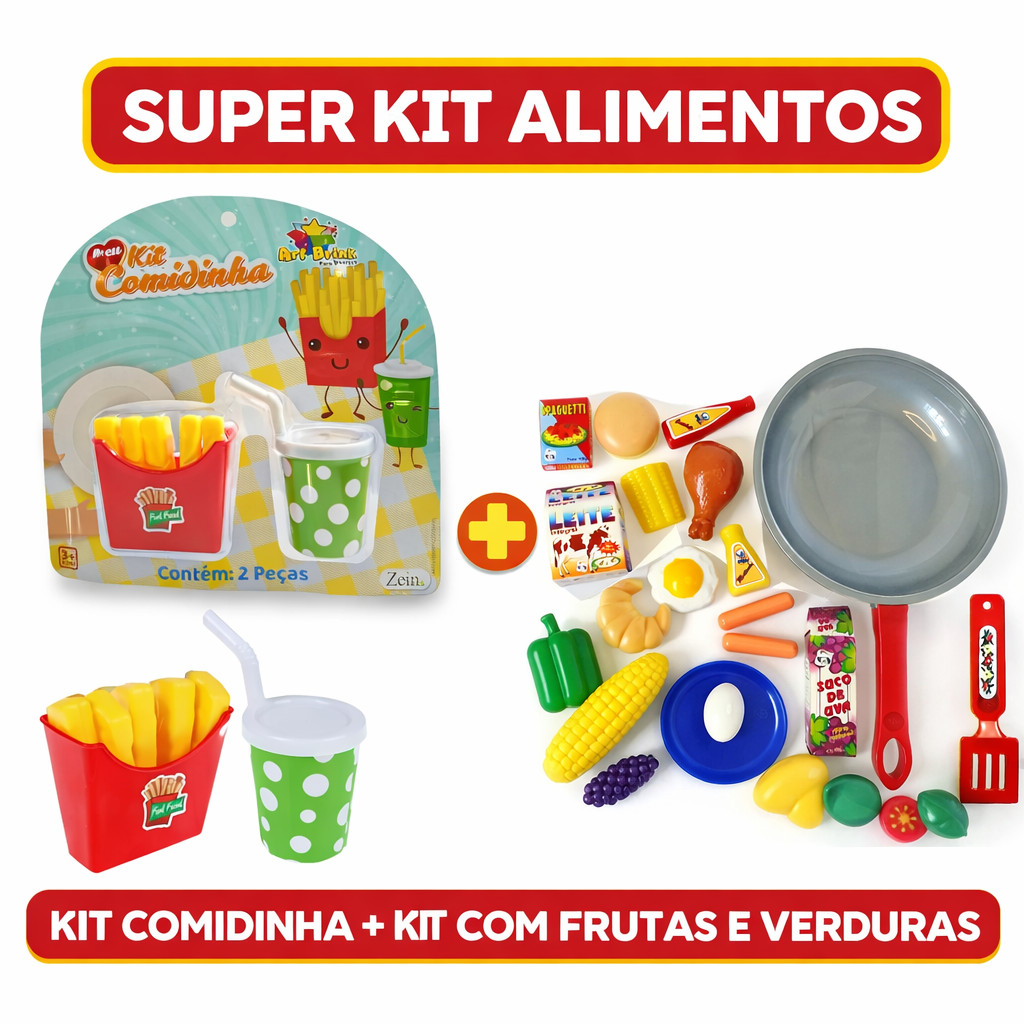 Brinquedo Infantil Comida Lanche Batatas Fritas- panelinha- comidinha