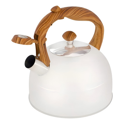 Chaleira Mor Wood 7715 2,5l Com Apito Cor Bege em Oferta na Shopee