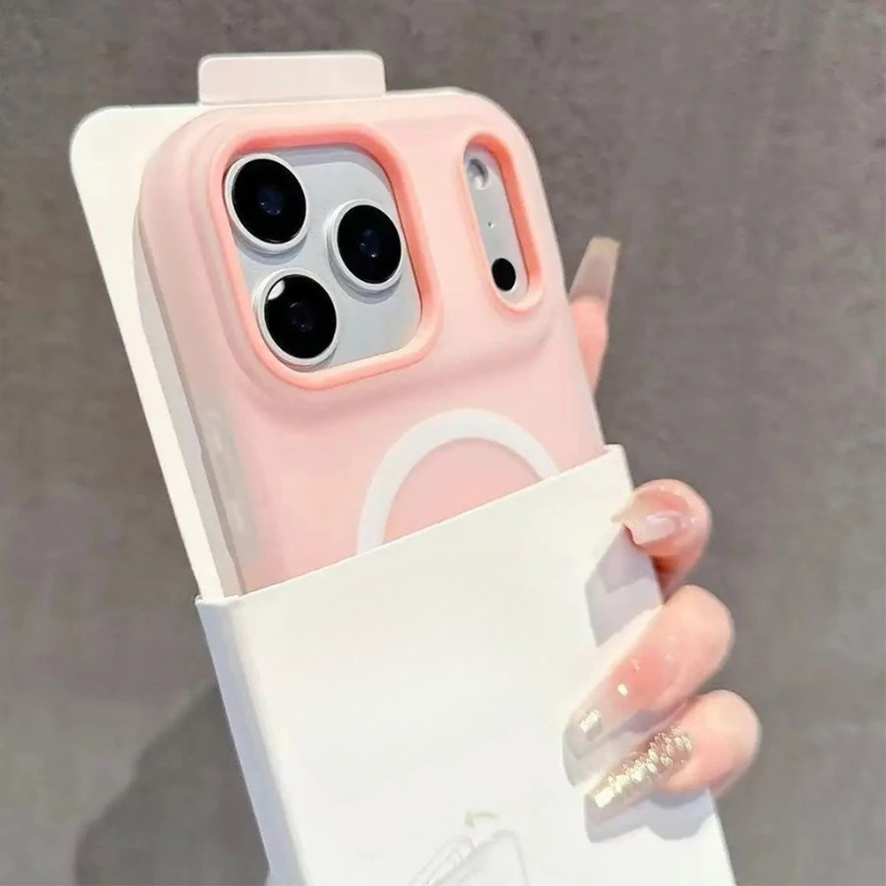 Doce Cor Geléia 2-Em-1 Caso De Telefone Magnético Para iPhone 17 16 15 14 13 12 11 Pro Max Plus Fosco Capa Traseira