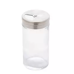 Porta Tempero de Vidro 100ml com Tampa de Metal Lyor para Temperos Condimentos Ervas Especiarias Cozinha Organização