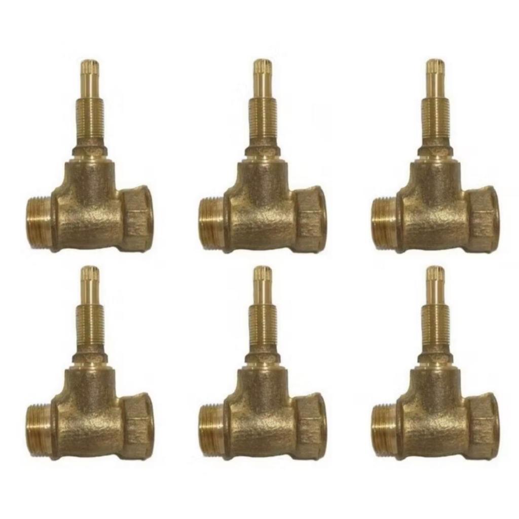 Registro De Pressão Chuveiro 3/4 De Metal 16 Estrias Padrão Deca