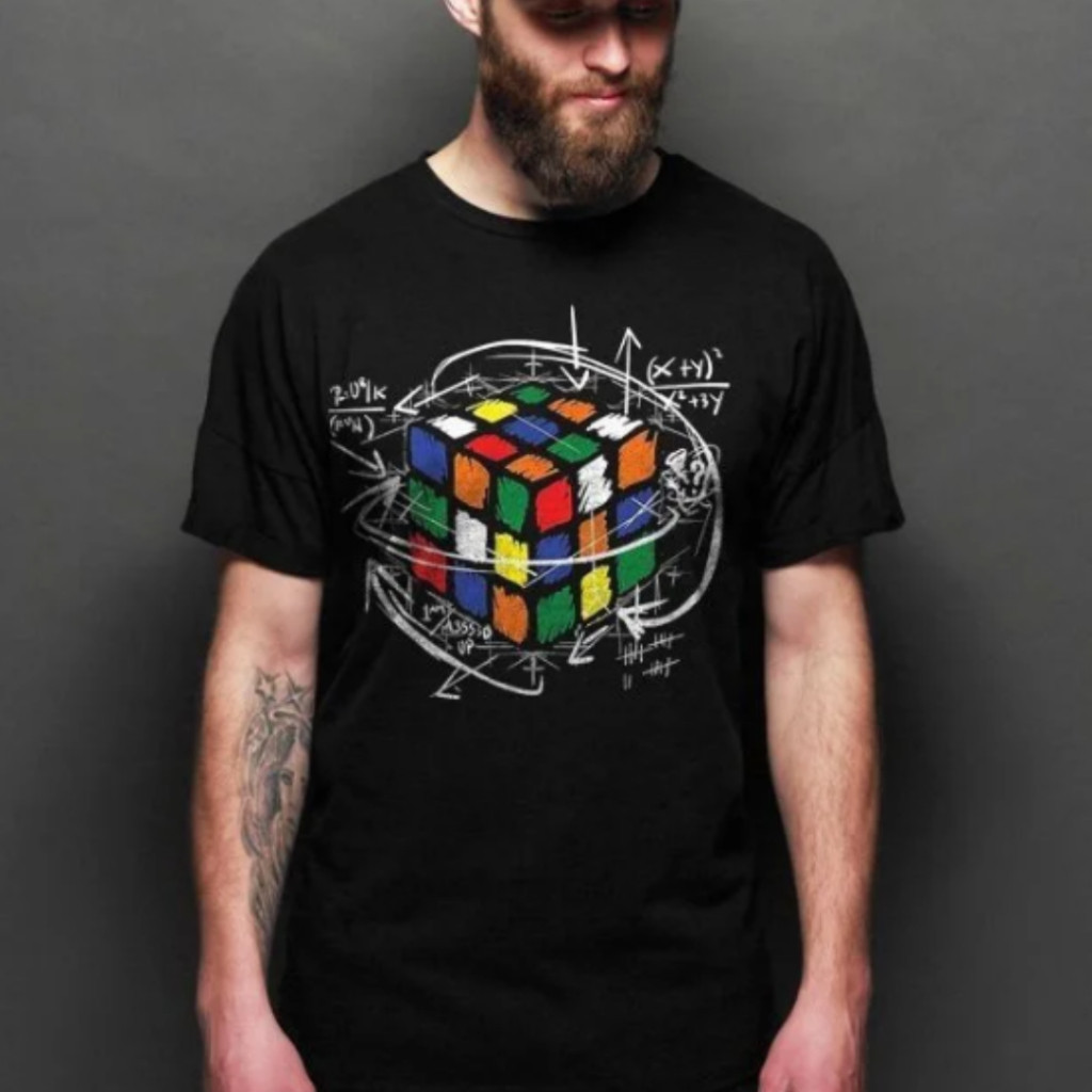 Camiseta Casual Cubo Magico 100% Algodão Camisa Nerd Geek Camisa 100% Algodão