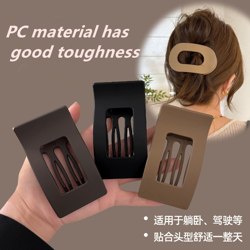 Grampo de cabelo quadrado elegante estilo coreano 2026 novo estilo não cabeça All-Match acessórios de cabelo plano femin em Oferta na Shopee