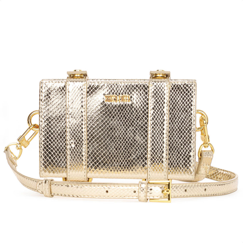 Bolsa Pequena Santa Lolla Metalizada Dourado - Feminino em Oferta na Shopee