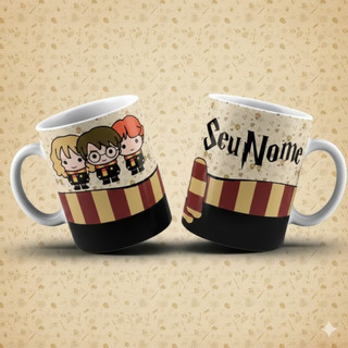 Caneca Personalizada Harry Potter COM SEU NOME Porcelana Ultra Brilho